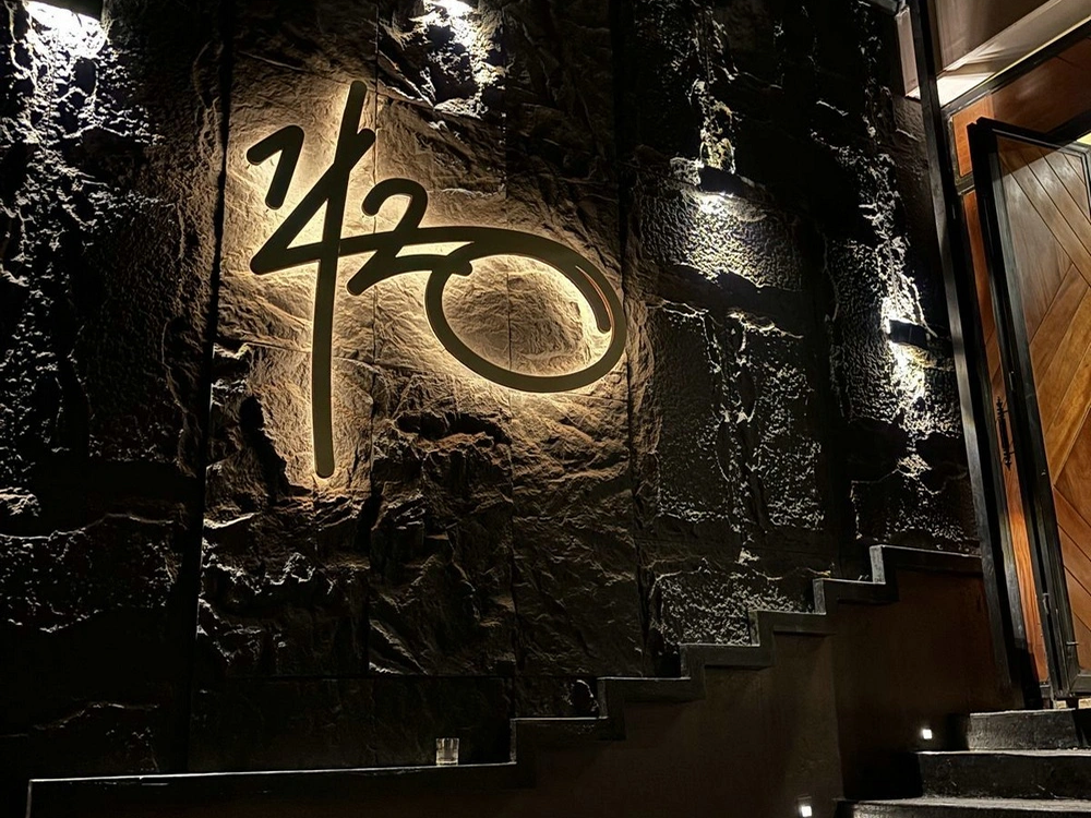 backlit sign for office